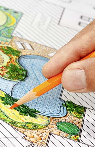 Landscape Drawing / Hardscape Landscape Drawing